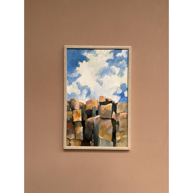 Eva S, Landscape, 1950s, Oil Painting on Canvas, Framed For Sale - Image 16 of 18