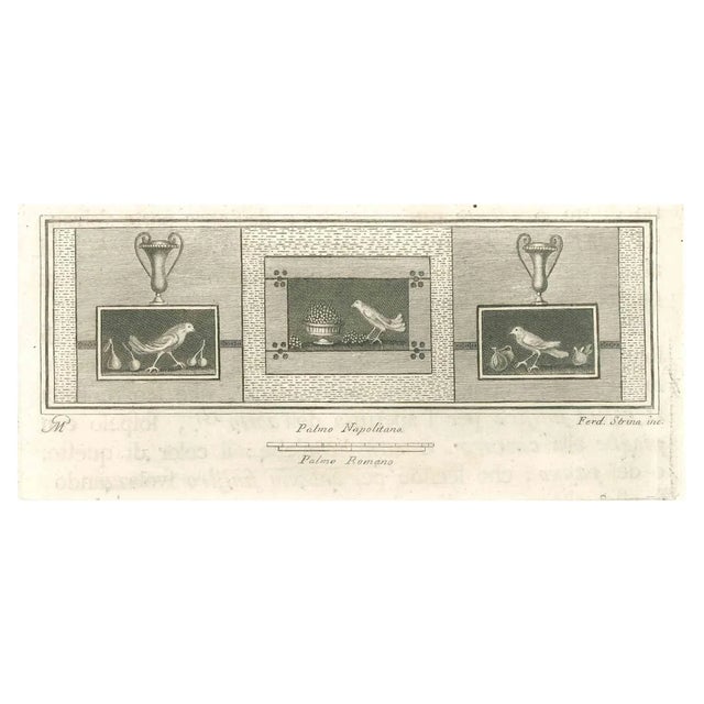 Ferdinando Strina, Ancient Roman Scene, Etching, 18th Century For Sale