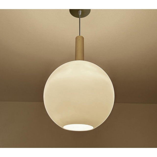 1950s Large Vintage Glass Pendant Light from Doria, 1950s For Sale - Image 5 of 13