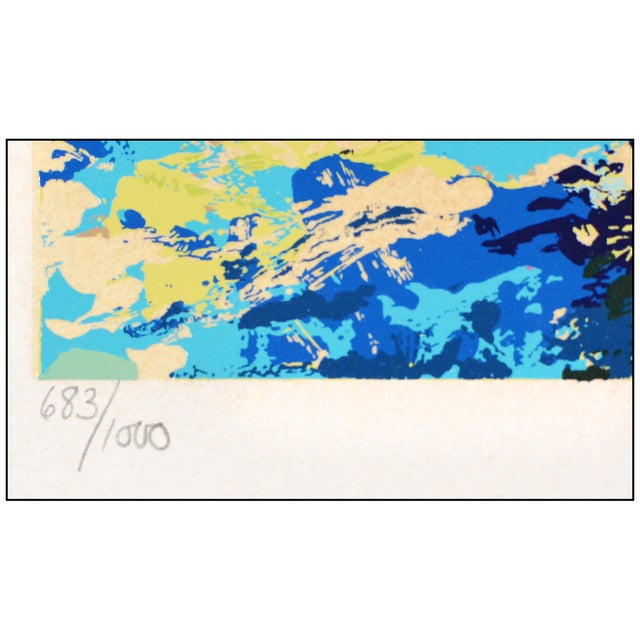 Late 20th Century Normandy Sailing Modern Yellow Serigraph LeRoy Neiman For Sale In Minneapolis - Image 6 of 7