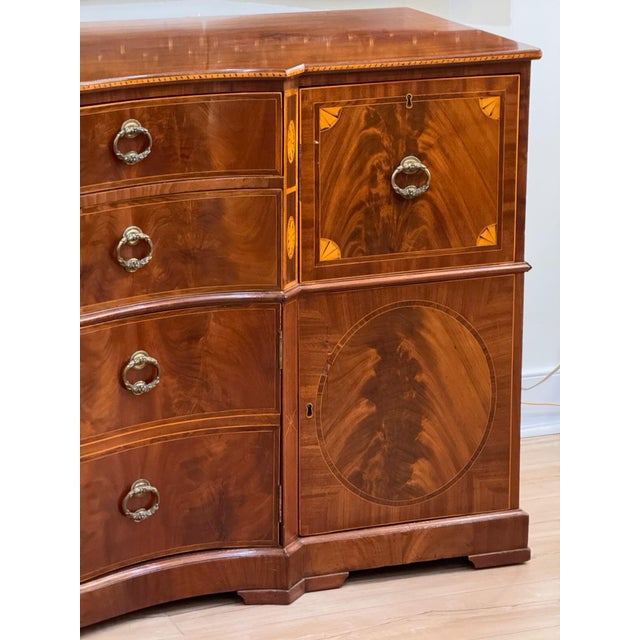 English Late 18th Century English Serpentine Front Sideboard For Sale - Image 3 of 13