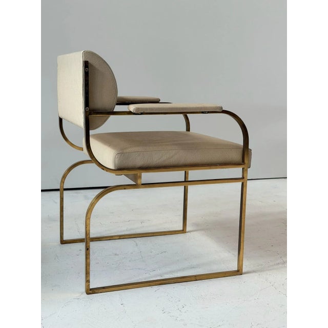 Set 6 Brass Dining Chairs, 1980 For Sale - Image 12 of 16