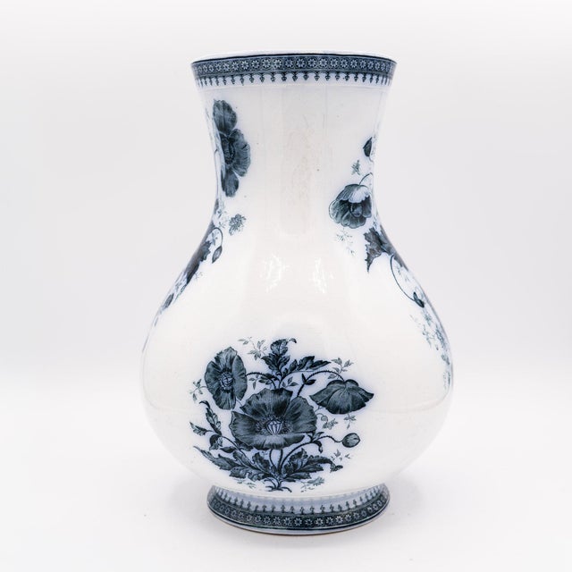 Large Transferware Pitcher from Villeroy & Boch, 1890s For Sale - Image 4 of 13