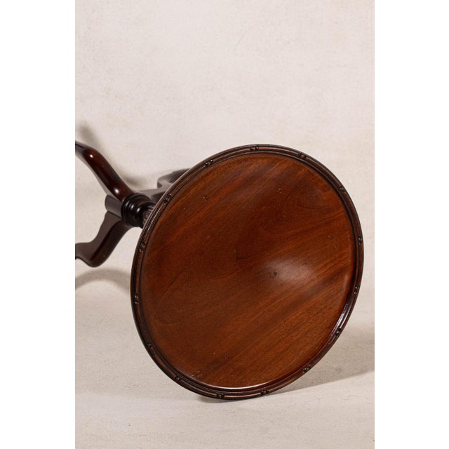 1930s English Mahogany Wine Table With Line + Dot Rim (C. 1930s) For Sale - Image 5 of 6