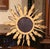 Wood Mid-Century French Carved Giltwood Painted Wall Sunburst Mirror For Sale - Image 7 of 8