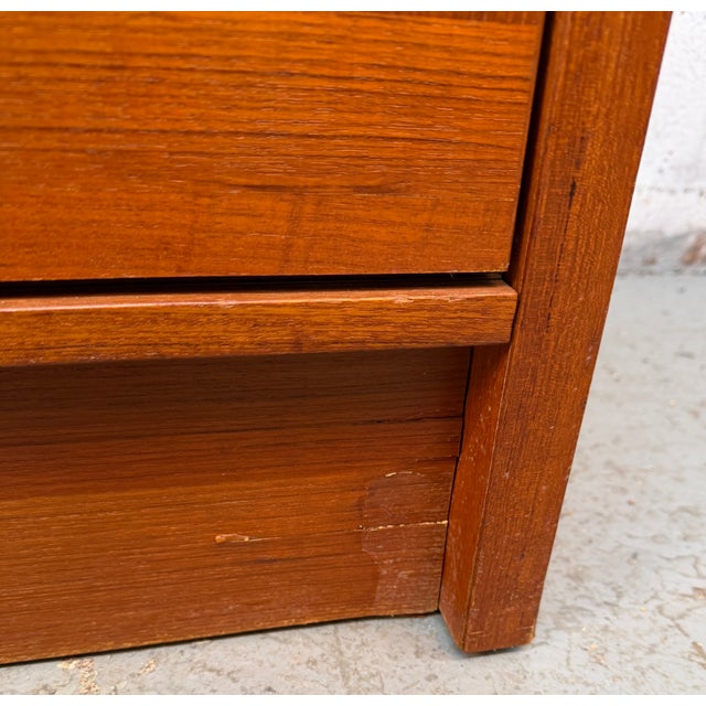 Vintage Danish Teak Sliding Door Credenza For Sale - Image 17 of 18