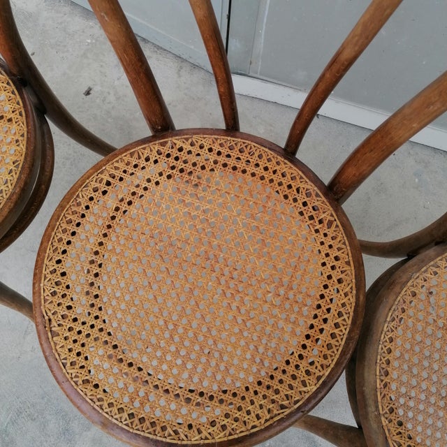 Model No. 18 Chairs from Gebrüder Thonet and Wackerlin & C., 1980s, Set of 7 For Sale - Image 15 of 18