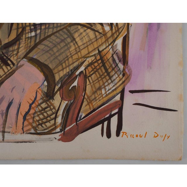 Modern Raoul Dufy, Self-Portrait in an Armchair, 1953, Original Lithograph For Sale - Image 3 of 7