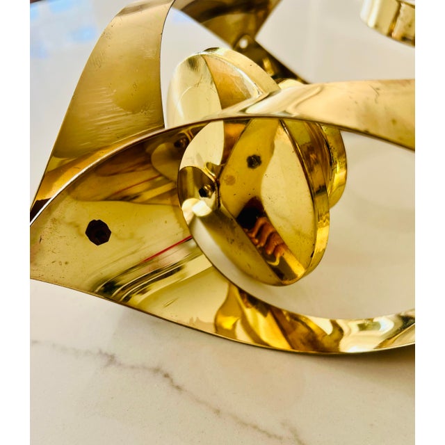 Gold Vintage Mascot International Brass Sconce For Sale - Image 8 of 8