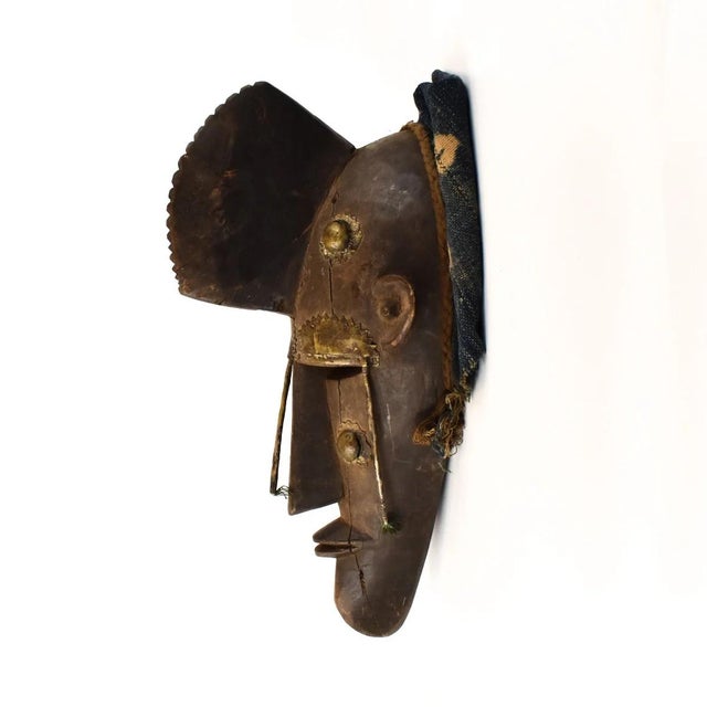 Early 20th Century Marka Mask with Fabric Mali For Sale - Image 4 of 7