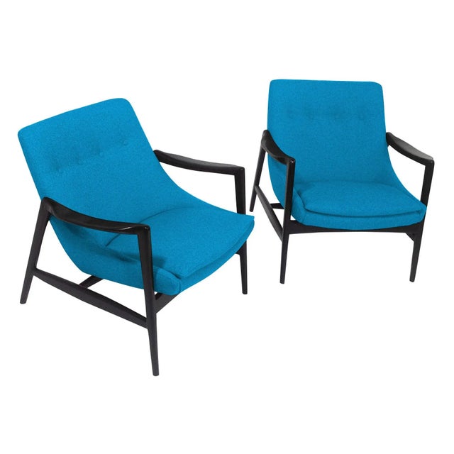 Modern Medellin Mid-Century Style Lounge Chairs - a Pair For Sale In San Diego - Image 6 of 7
