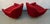 Pair of Mid-Century Style Burgundy Lounge Chairs For Sale - Image 12 of 12
