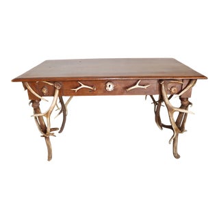 Rustic Antler Desk For Sale