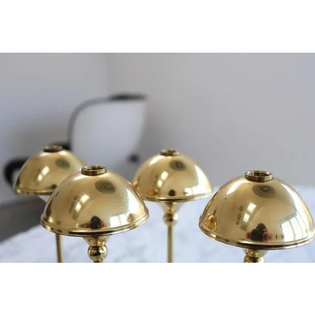1960s Mid-Century Modern Brass Oil Lamps from Hejl, Denmark, Set of 4 For Sale - Image 5 of 9