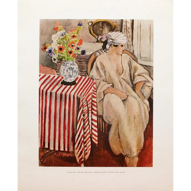 Paper 1950s After Henri Matisse "Meditation: After the Bath", First Edition Period Full-Color Print For Sale - Image 7 of 9