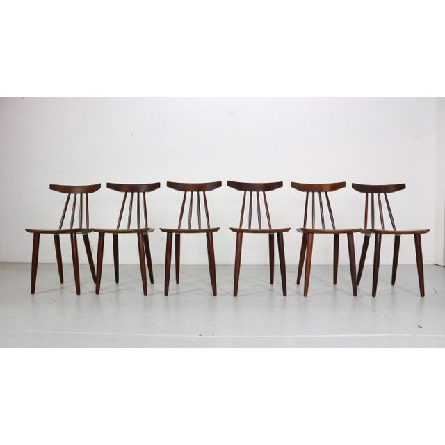 Poul Volther Dining Room Chairs 3705 by Poul Volther for Fremel Røjle, Denmark, 1960s, Set of 6 For Sale - Image 4 of 18