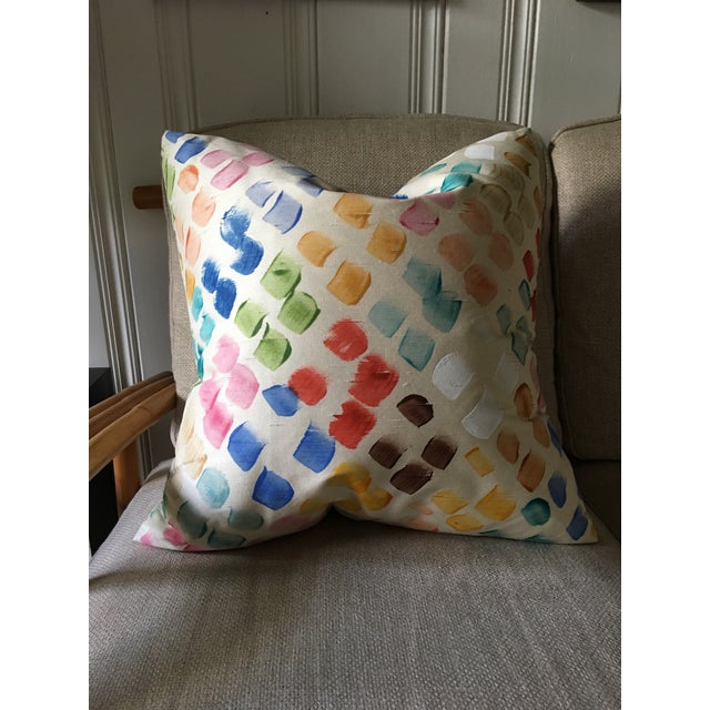 Hand Painted Silk Pillow by Peter Fasano Chairish