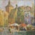 Czeslaw Galuzny Polish Town Market Ville De Costes Pastel Print on Board 28" For Sale - Image 4 of 11