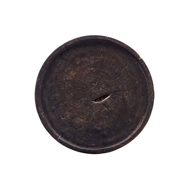 Wood Ebonized Carved Wood Side Table For Sale - Image 7 of 9