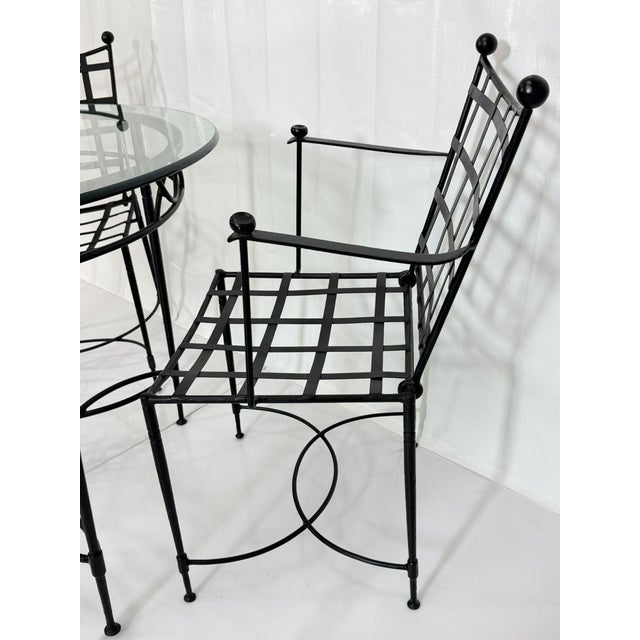 Mario Papperzini for Janus Et Cie Iron Outdoor Dining Set, Table & 4 Chairs, Attributed For Sale - Image 16 of 18