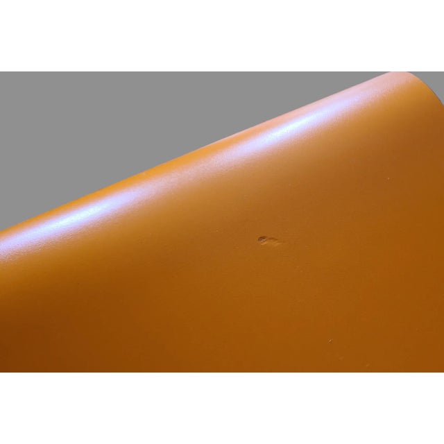 Late 20th Century Late 20th Century Vintage Set of 6 Dining Room Stackable Mid-Century Modern Orange Plywood Formica Chairs For Sale - Image 5 of 11