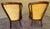 Pair of Monumental 1970s Cane and Gold Velvet Horseshoe Wingback Chairs For Sale - Image 9 of 17