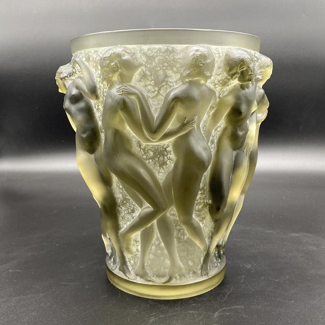 Gray Bacchantes Vase in Gray Glass, 1924 For Sale - Image 8 of 16