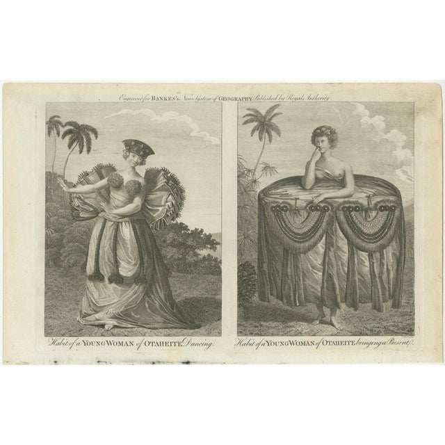 After John Webber, Tahitian Costumes, Otaheite Women, Pacific Voyages, 1790, Engraving For Sale - Image 3 of 9
