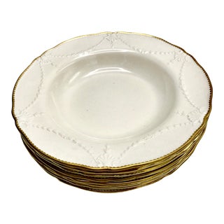 19th Century Antique Minton Ironstone Rimmed Bowls - Set of 8 For Sale