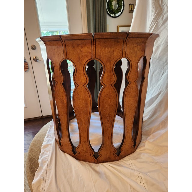 Wood Jonathan Charles "Moorish" Masur Birch Accent End Table - Pristine For Sale - Image 7 of 7