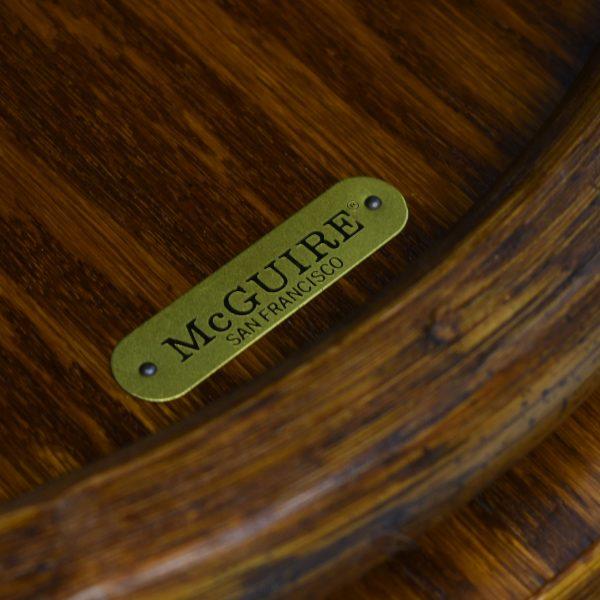 Coastal Late 20th Century Bamboo and Rattan Rotating Table by McGuire For Sale - Image 3 of 5