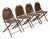 Set of Four Prohibition Era Indusrial Metal Folding Chairs c.1920 For Sale