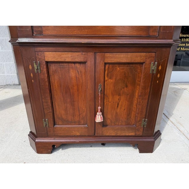 18th Century Inlaid Mahogany Corner Cabinet For Sale In Raleigh - Image 6 of 15