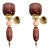 1990s Burgundy and Pink Murano Glass Sconces - a Pair For Sale