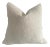 Creamy White Wool and Linen Sheep Boucle Accent Pillow With Down Insert For Sale