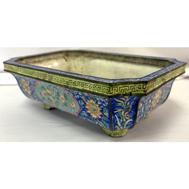 18th Century Chinese Canton Enamel Jardiniere Bonsai Container With Exquisite Decorations For Sale In West Palm - Image 6 of 18