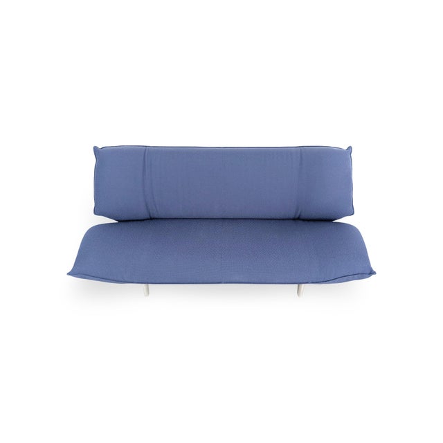 Postmodern Tango Sofa in Blue Fabric from Leolux For Sale - Image 3 of 10