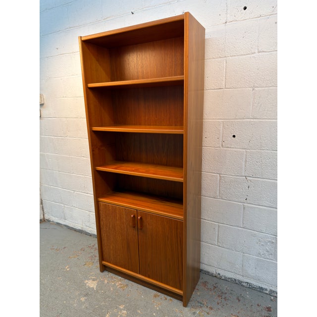 Mid-Century Modern Vintage Danish Teak Mid-Century Modern Bookcase For Sale - Image 3 of 15