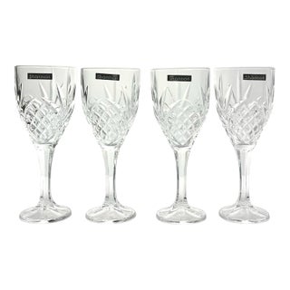 Gothic Godinger “Dublin” Crystal Wine or Water Glasses - Set of 4 For Sale