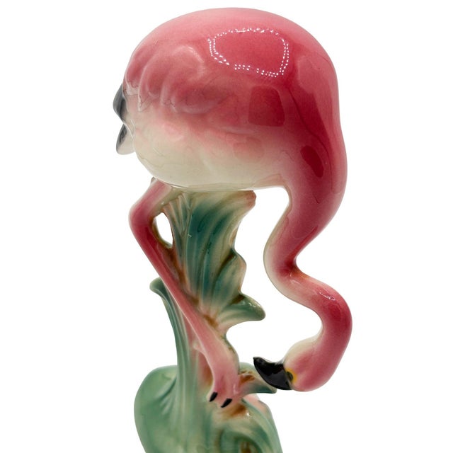 1950s MCM California Pottery Ceramic Searcher Tropical Pink Flamingo Figurine Statue For Sale - Image 10 of 13
