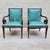 Brown 1940s Chairs With Curved Arms, a Pair For Sale - Image 8 of 12