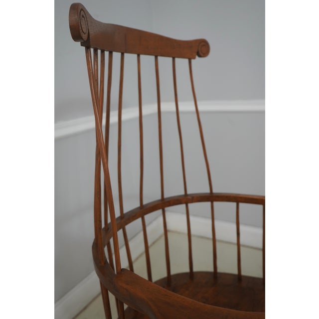 Antique Early American Windsor Writing Desk Armchair With Drawer For Sale - Image 10 of 18