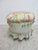 Off-white 1990s Lauren Brooks Vanguard Puff Ottoman Italian Crewel Stitch Ottoman Foot Stools For Sale - Image 8 of 11