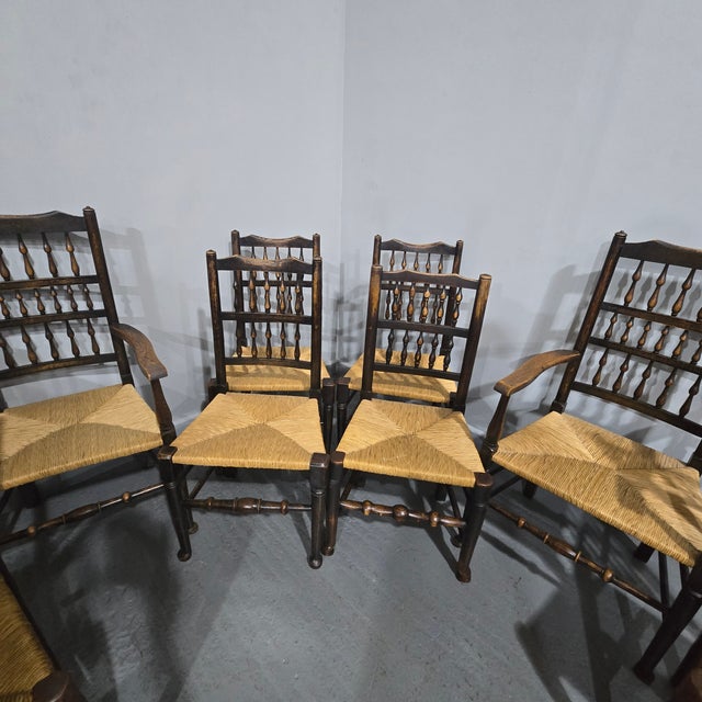 Harlequin Kitchen Dining Chairs, 1880, Set of 8 For Sale - Image 15 of 16