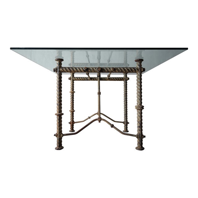 Ilana Goor Handwrought Iron Dining Table Base Chairish