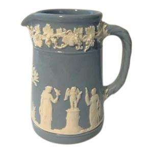 1920s Wedgwood of Etruria & Barlaston Embossed Queens Ware Creamer