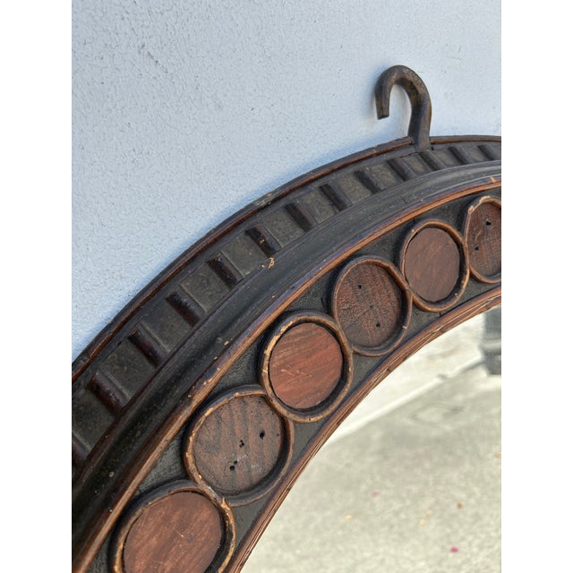 Victorian Antique English Victorian Rattan Mirror For Sale - Image 3 of 6
