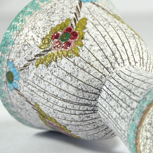 Italian Sgraffito Vase from Fratelli Fanciullacci, 1960s, in Very Good conditions. Designed 1960 to 1969 This piece has an...