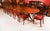 Regency Revival Triple Pillar Dining Table For Sale - Image 5 of 14
