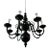 Contemporary Preciosa Black Glass Chandelier For Sale